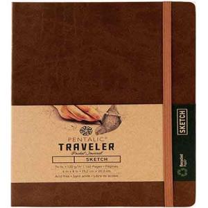 Pentalic Traveler Pocket Journal 4" x 6" - (160 Pages, 74lb) Sketch, Metallic Copper