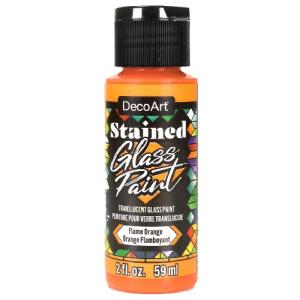 DecoArt Stained Glass Paint - (2oz/59ml) -Flame Orange