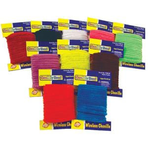 Creativity Street Wireless Chenille Stems 6mmx5yds (10 Pack) Assorted 