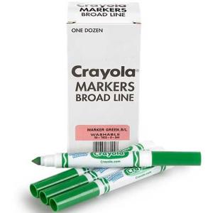 Crayola Conical Tip Broad Line Markers - (12 Pack) Green  58-7800-044