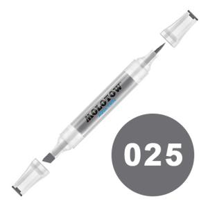Molotow Aqua Twin Marker 2-6mm / Soft Brush - 025 Neutral Gray 02