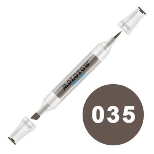 Molotow Aqua Twin Marker 2-6mm / Soft Brush - 035 Warm Grey