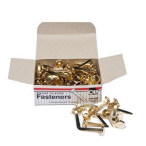 Charles Leonard Paper Fasteners Brass Plated 3/8" (100 count)