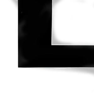 Crescent 11" x 14" Smooth Black Pre-Cut Matboard (7.5" x 9.5" opening)
