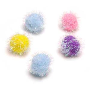 Craft Pom Poms Spring Assorted Iridescent 1/2" (72 count)