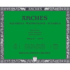 Arches Watercolor Cold Press Block 16" x 20" - (20 Sheets, 140lb)