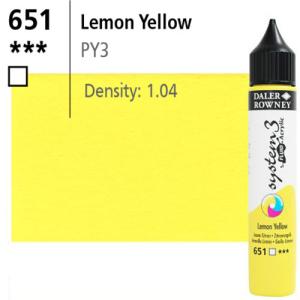 System3 Fluid Acrylics Lemon Yellow -250ml Bottle 139250651