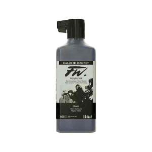 Daler Rowney FW Acrylic Artists Ink - (6oz bottle)-Black 028