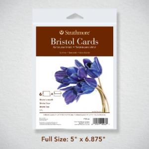 Strathmore Series 400 Bristol Cards and Envelopes straight edges, 5"x 6 7/8", 6Pk  ST105-66
