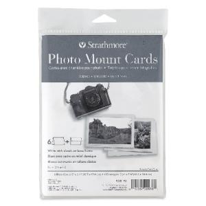 Strathmore Photo Mount Cards & Envelopes 5" x 6.875"  (6pk, 80lb) White with Classic Emboss  ST205-182