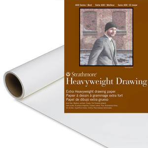 Strathmore 400 Series Heavyweight Drawing Paper Roll (401) - (42" x 10yd, 100lb) Medium Surface