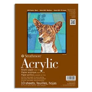 Strathmore 400 Series Acrylic Paper Pad (430) 9" x 12"  - (10 sheets, 246lb)