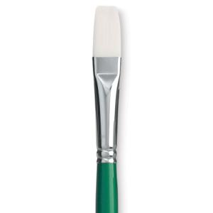 Princeton Summit 6100 Series White Synthetic Long Handle Brush for Oil & Acrylic - Flat 6