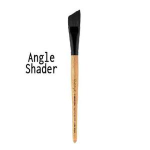 Princeton 6450 Series Catalyst Polytip Bristle Brush - Short Handle Angle Shader 1/2"