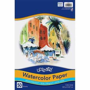 Pacon Ucreate Watercolor Paper 12" x 18" - 90lbs 50 sheets
