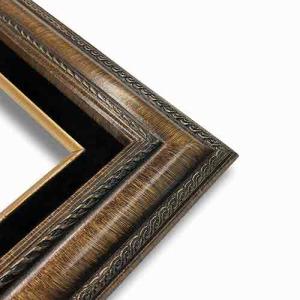 Econo Frame Tuscan Brushed Gold with Black Velvet Liner - 18" x 24"