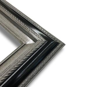 Econo Frame Tuscan Black Silver with Wood Liner - 18" x 36"