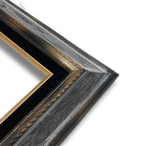 Econo Frame Stained Walnut Grey with Black Velvet Liner - 9" x 12"