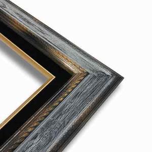 Econo Frame Tuscan Stained Walnut Grey with Black Velvet Liner - 9" x 12"