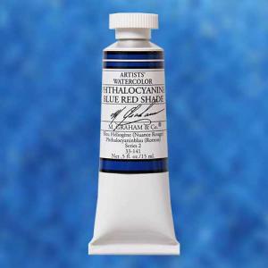 M. Graham & Co. Watercolor Paint  (0.5oz/15ml) Phthalocyanine Blue Red Shade