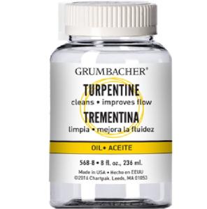 Grumbacher Turpentine - (8oz/237ml)  568-8
