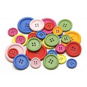 Hygloss Bright Wooden Buttons Asst Sizes