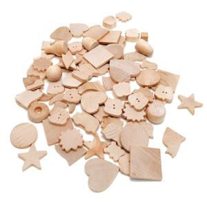 Hygloss Wood Shapes- 50ct (Asst)