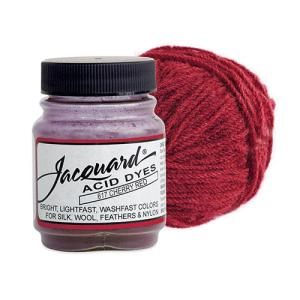 Jacquard Acid Dyes for Protein and Synthetic Fibers - (.5oz) Cherry Red