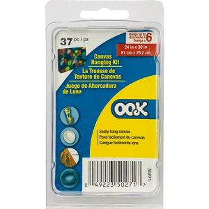 Ook Canvas Hanging Kit - (37 Pieces) 6 Medium Sets