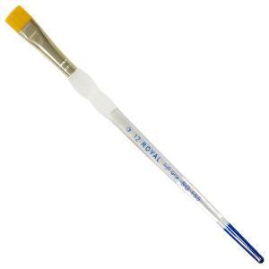 Royal Langnickel Soft-Grip Gold Taklon Brush - Short Handle, Shader #12