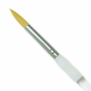 Royal Langnickel Soft-Grip Gold Taklon Brush - Short Handle, Round #16