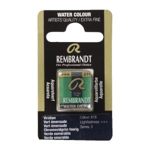 Rembrandt Professional Watercolor Half Pan - 616 Viridian