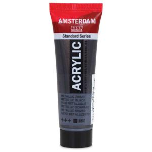 Royal Talens Amsterdam Acrylic Paint - (4.1oz/120ml) Metallic Black