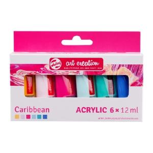 Royal Talens Art Creation Acrylic Paint Set - Caribbean  6x12ml  9021863M