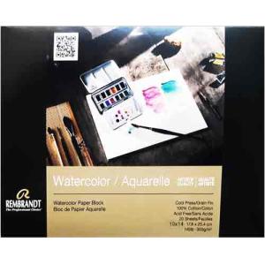 Rembrandt Watercolor Block Cold Press Fine 100% Cotton- 10"x14" (20shts)