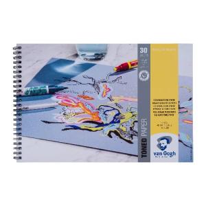 Van Gogh Toned Paper Pad Ocean Blue  8.3"x11.7",  75lbs,  30sheets 93180032