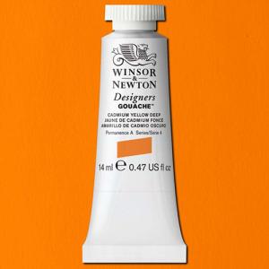 Winsor & Newton Designers Gouache  (0.47oz/14mL) Cadmium Yellow Deep