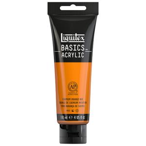 Liquitex Basics Acrylic Paint - (4oz/118ml) Cadmium Orange Hue