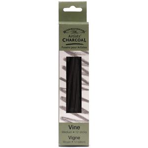Winsor & Newton Artists' Vine Charcoal Sticks - (12 Pack) Medium