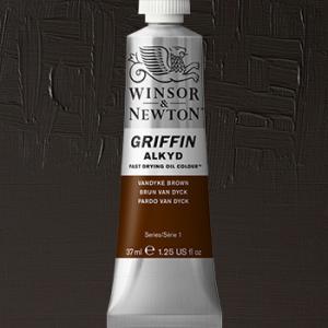 Winsor & Newton Griffin Alkyd Oil Paint - (1.25oz/37ml) Van Dyke Brown