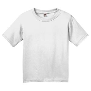 White Cotton Unisex T-Shirt - Youth Large