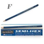 General's Semi-Hex Classic Drawing Pencils - (12 Pack) F