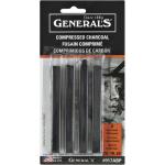 General's Compressed Charcoal Sticks Set - (4 Pack) Assorted