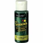 DecoArt Craft Twinkles Glitter Paint - (2oz/59ml) Christmas Green