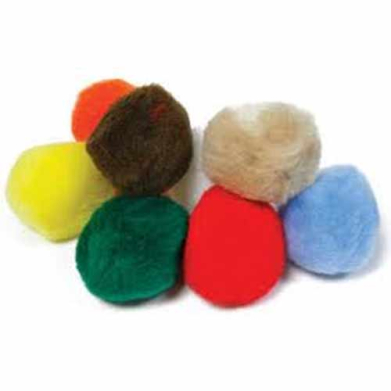 Craft Pom Poms Assorted Colors 2" (25 count)