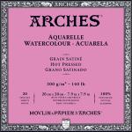 Arches Watercolor Hot Press Block 7.9" x 7.9" - (20 Sheets, 140lb)