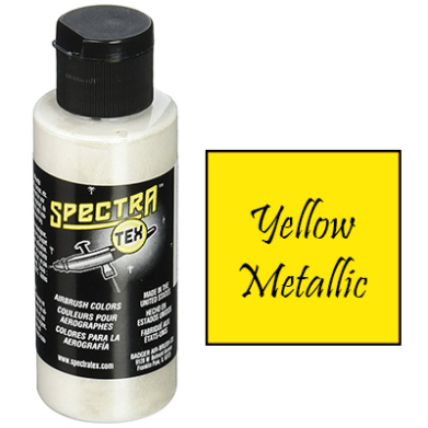 Badger Spectra-Tex Yellow Metallic Airbrush Paint (2 ounces)