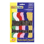 Creativity Street Embroidery Thread -12 Assorted Colors 24 Skeins