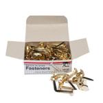 Charles Leonard Paper Fasteners Brass Plated 3/8" (100 count)