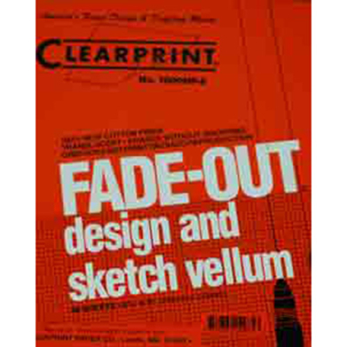 Clearprint 8-1/2 inch x 11 inch Fade Out Vellum Pad 50 sheets  (8x8)